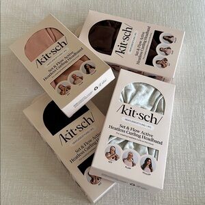 Kitsch Set & Flow Active Heatless Curling Headband 🖤🤎🩷🩶